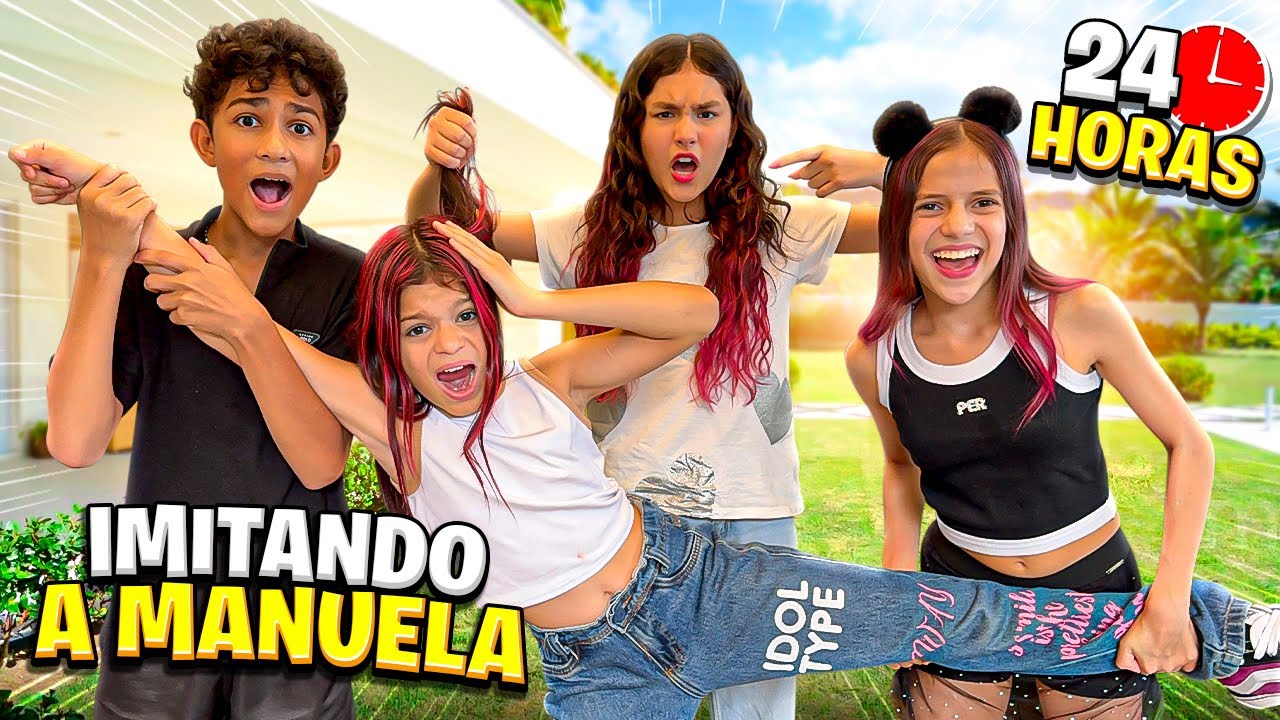 IMITANDO A MANU A PRIMA CHATA POR 24 HORAS*deu ruim(Jéssica Sousa e família)