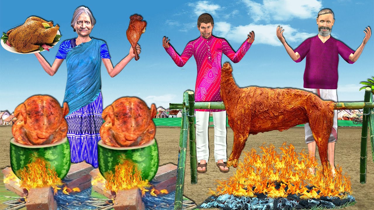 Watermelon Tandoori Biryani Goat Cooking Hindi Stories Collection Funny Comedy Video Hindi Kahaniya