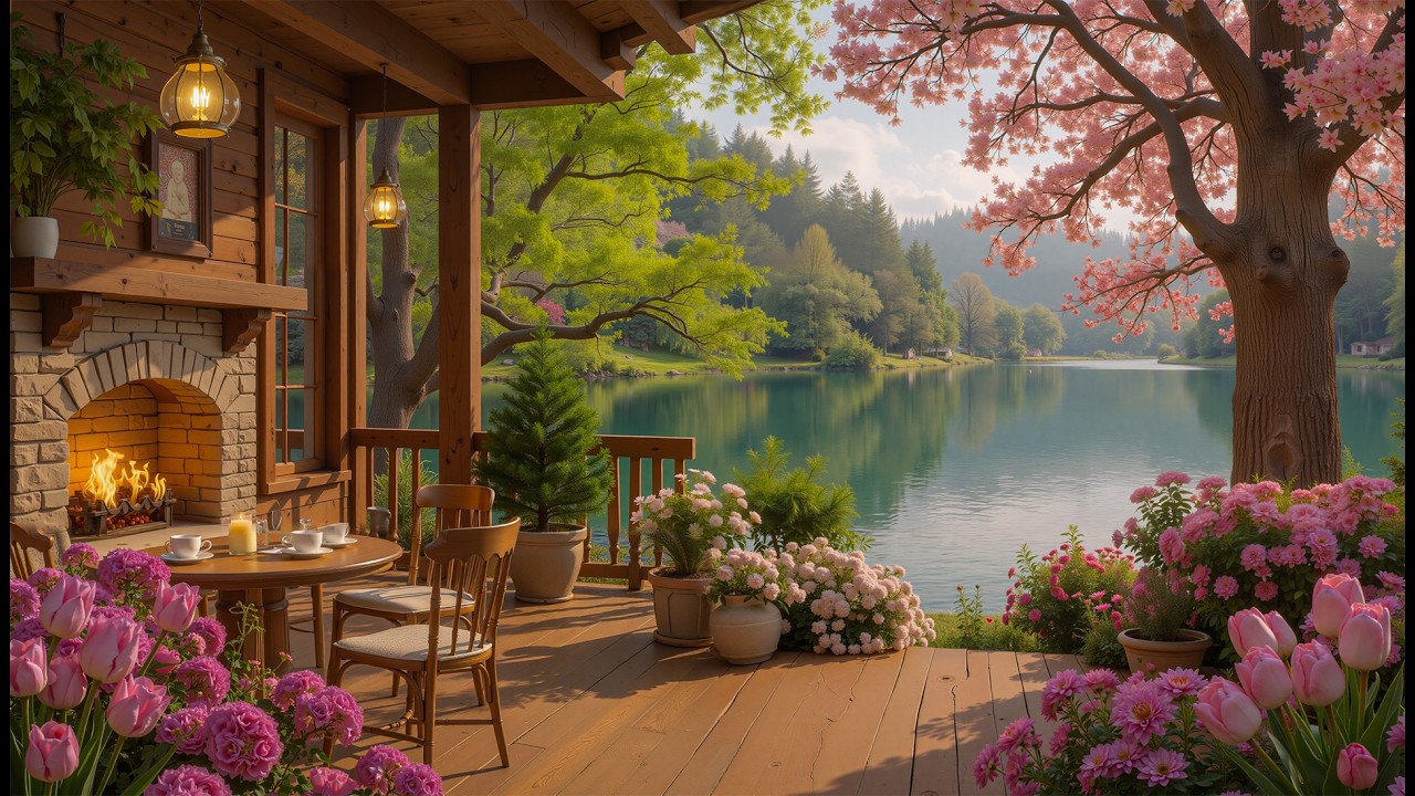 Morning Spring Piano ✨ Tranquil Piano Music At Cozy  Ambience For Relax, Good