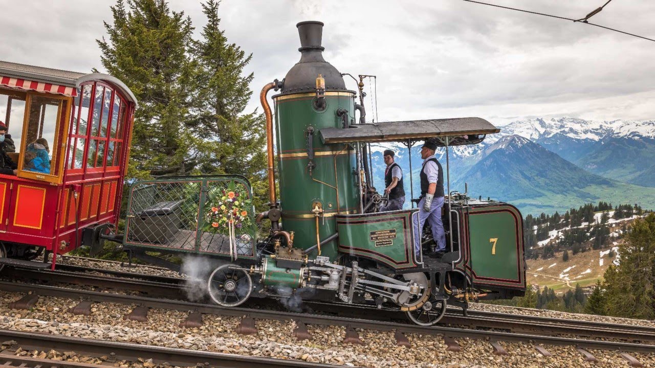 The Legendary Swiss Steam Locomotive LOK7 (1873) That Still Climbs Mountains - Rigi Bahn | 4K HDR