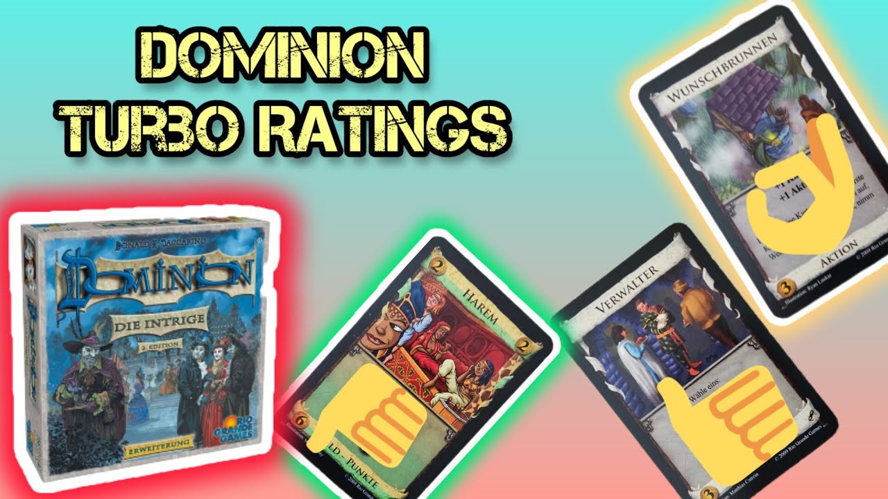 TURBO-Ratings: ALLE Dominion Intrige Karten im Schnellformat bewertet