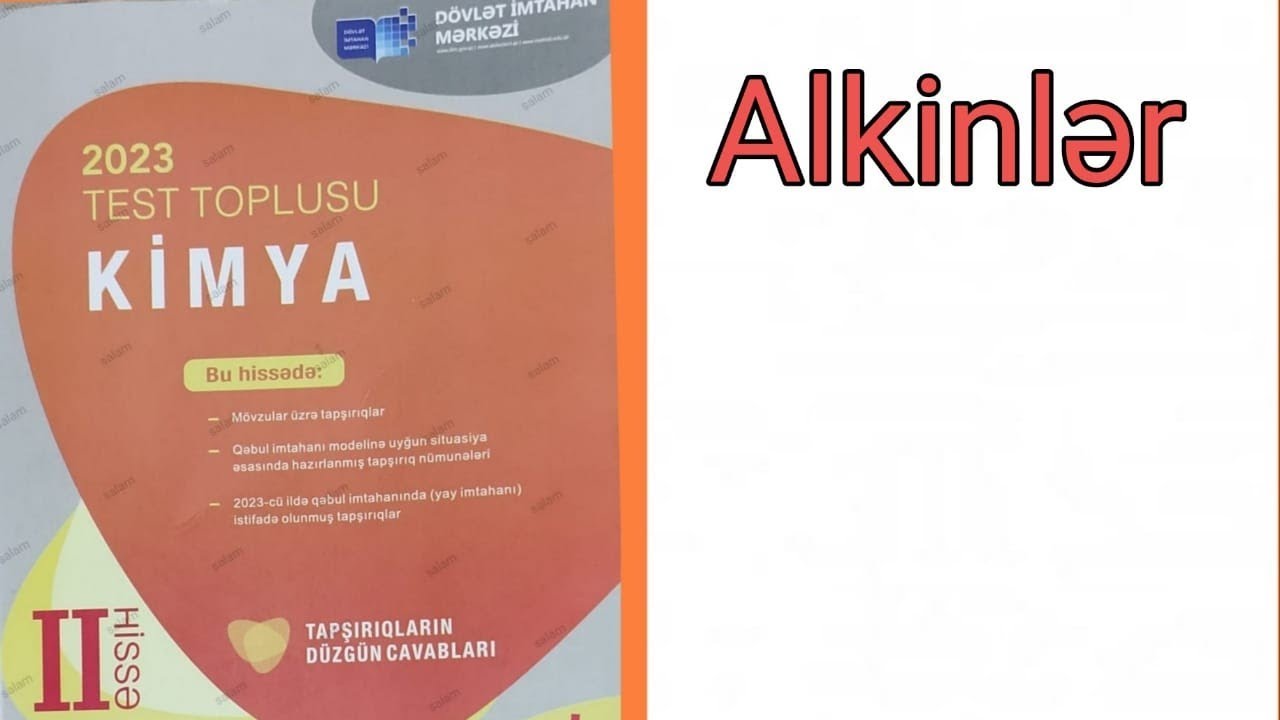 Kimya test toplusu 2023; Alkinlər 1-64