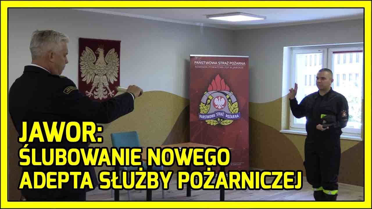 Jawor. Ślubowanie nowego strażaka