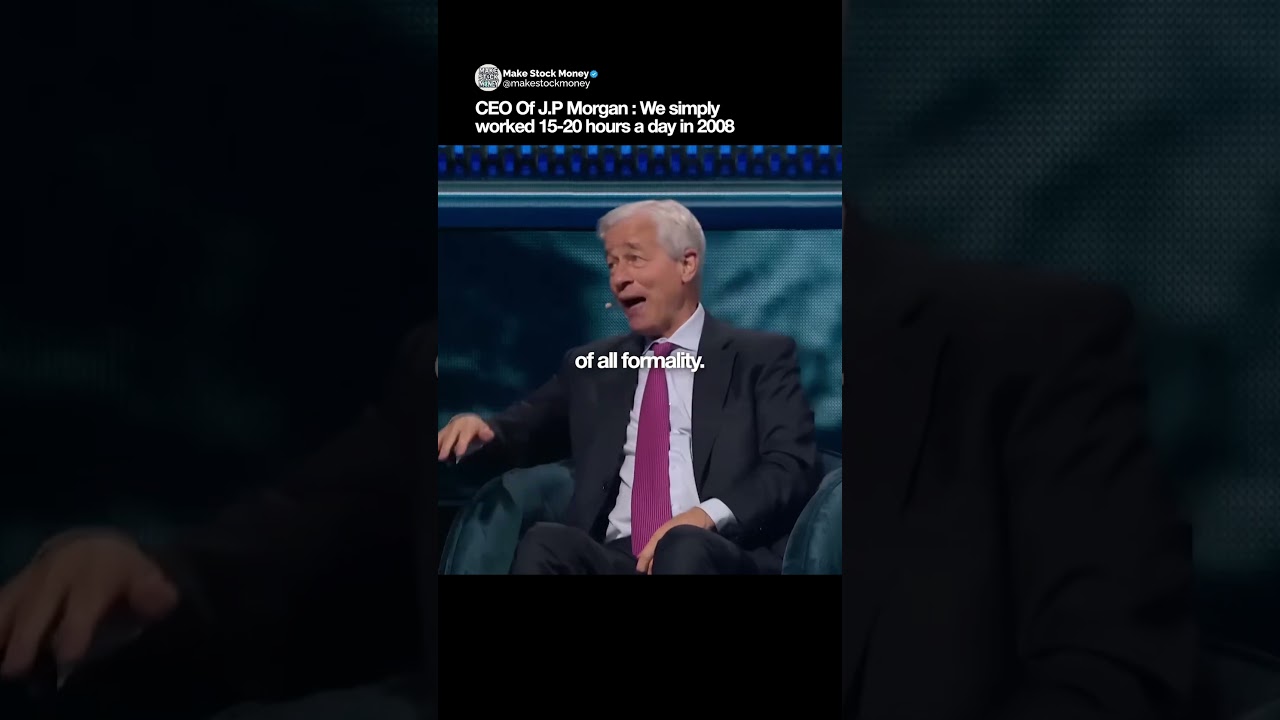 Jamie Dimon on working 15-20 hours a day in 2008!👀