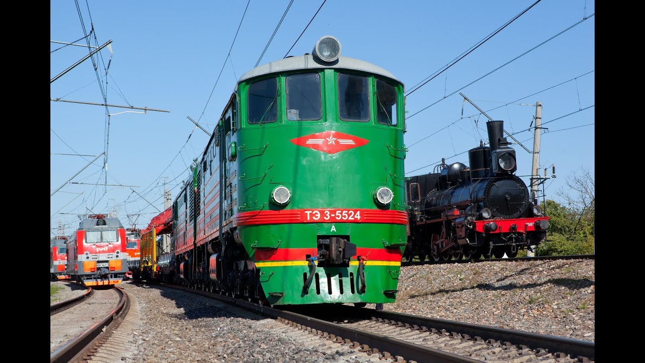 ТЭ3-5524 / работа дизеля 2Д100. Щербинка 2019