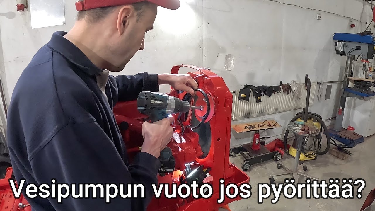 Valmet 565.2 Vesipumpun vuoto ja py&ouml;ritys