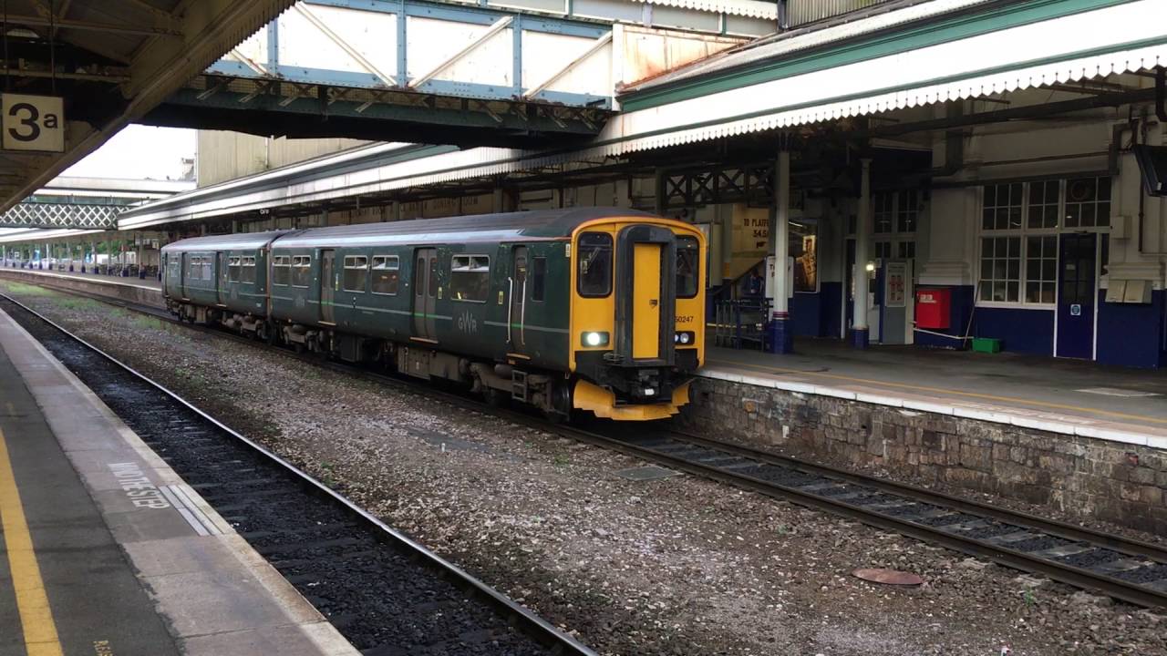 GWR Class 150 departing Exeter St Davids
