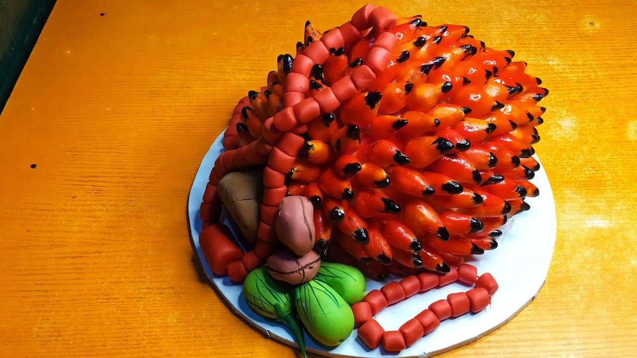 How to make Palm fruit cake/ traditional marriage cake/how to make Fondant kolanuts and garden eggs