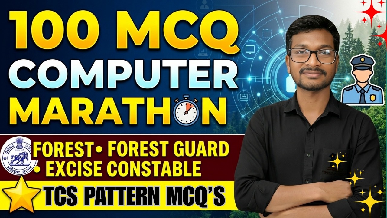 COMPUTER MARATHON: Forester, Forest Guard & Excise Constable-3 | All Concepts in ONE CLASS 2026