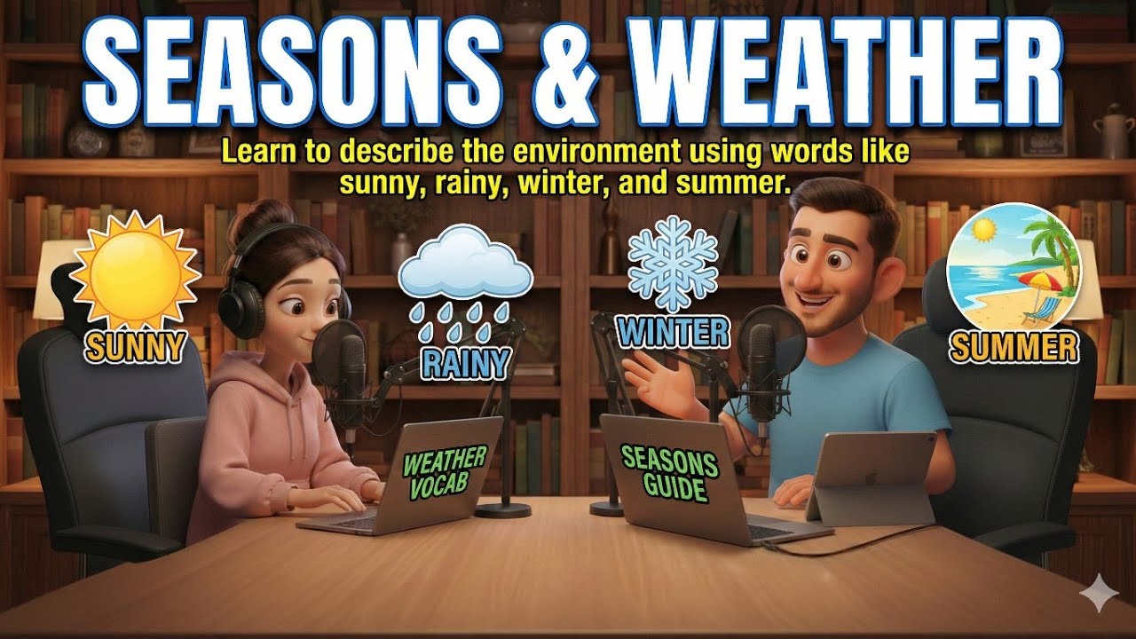 Weather & Seasons | Describing the Environment in English for beginners Podcast DAY 23/30