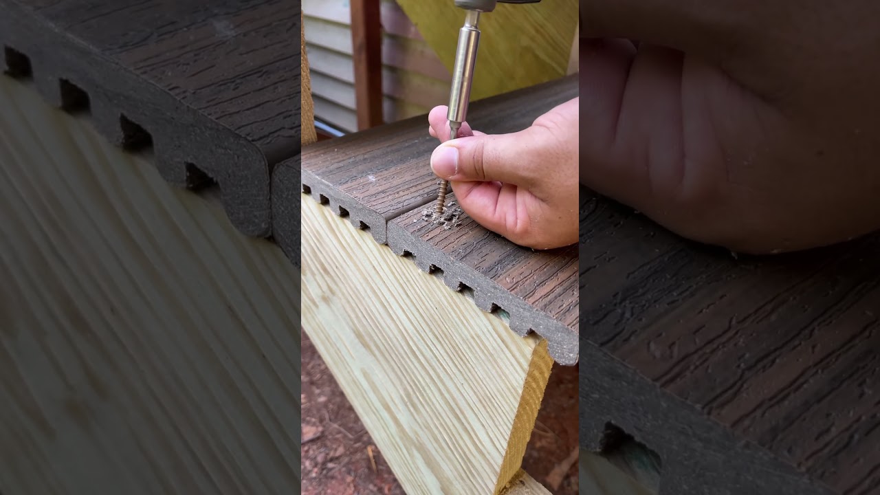Clean, precise, and solid: Trex decking installed on stairs #build #remodeling
