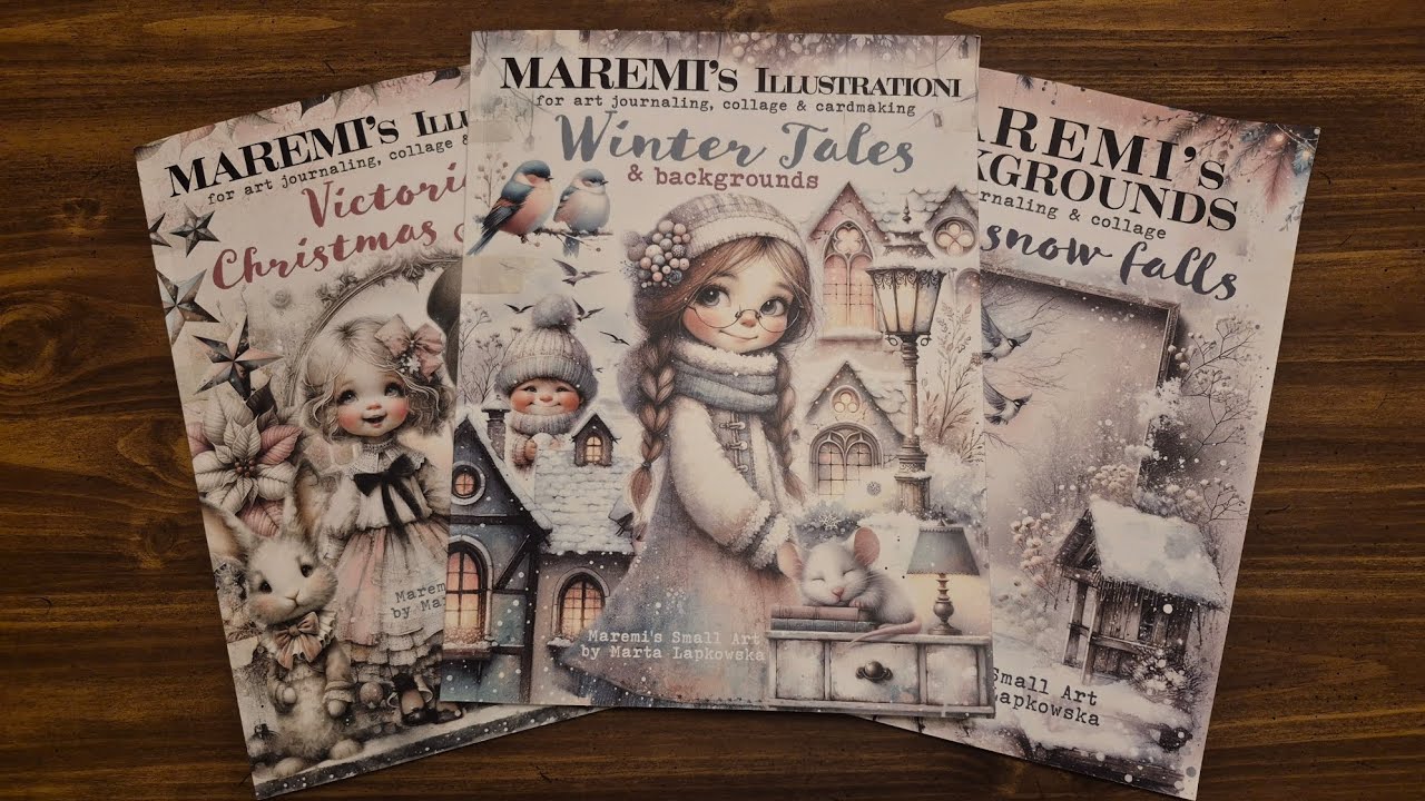 Книга коллажей «Зимние сказки и фоны» — «Маленькое искусство Мареми» — Обзор и рецензия, часть 2