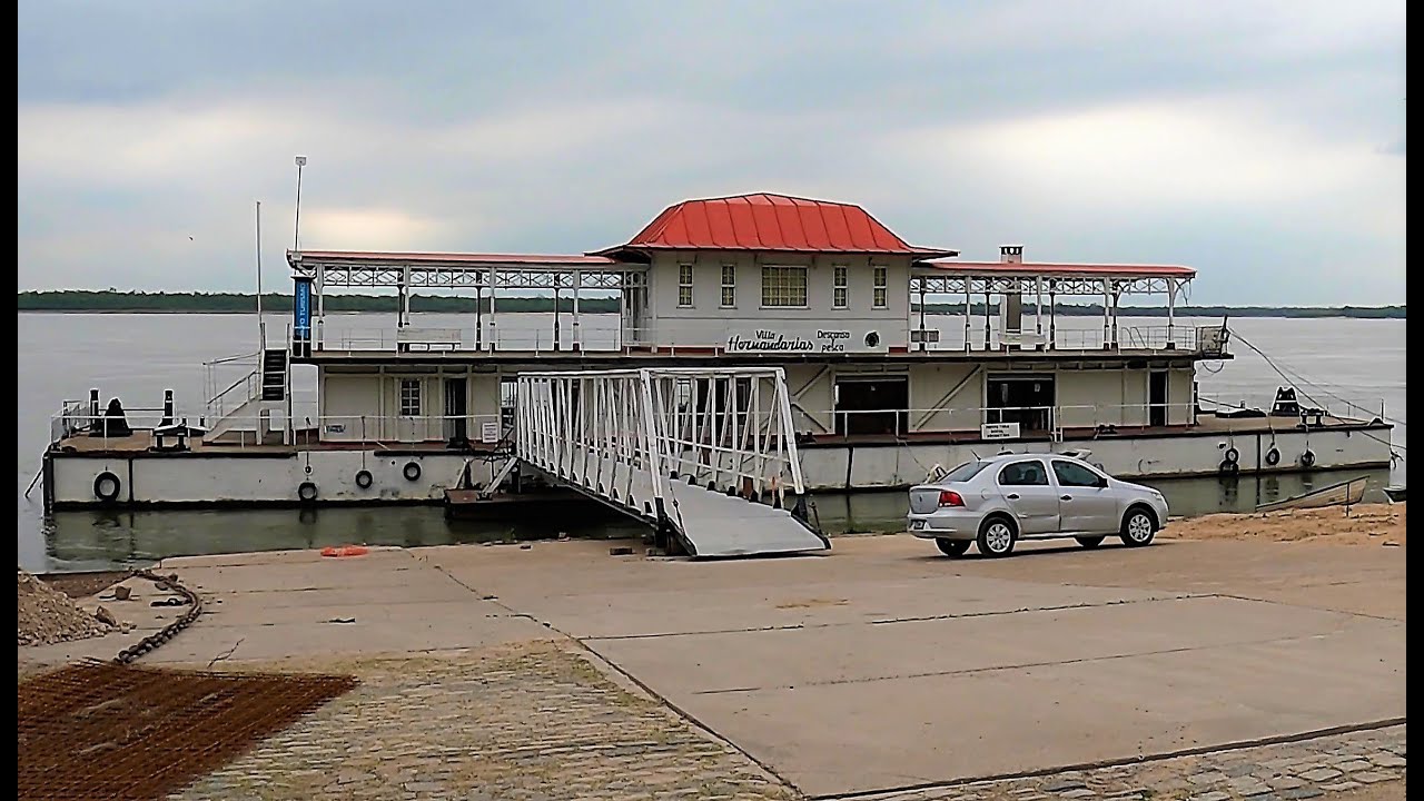 【4K】En el esplendor del RÍO PARANA visitamos este lugar y su fascinante MUELLE FLOTANTE #driver 2021