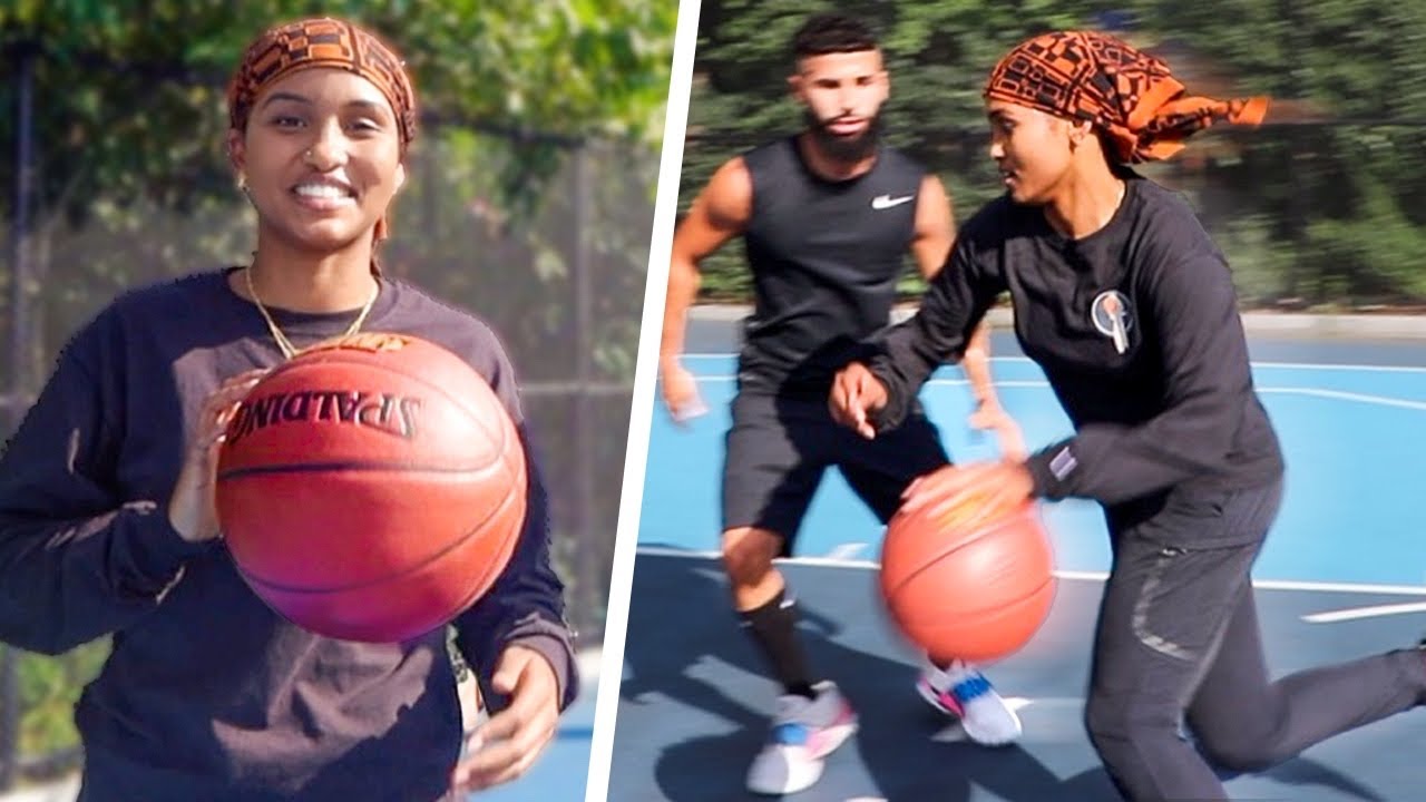 1v1 BASKETBALL vs. HIJABI SUPERSTAR!!! *INSANE*
