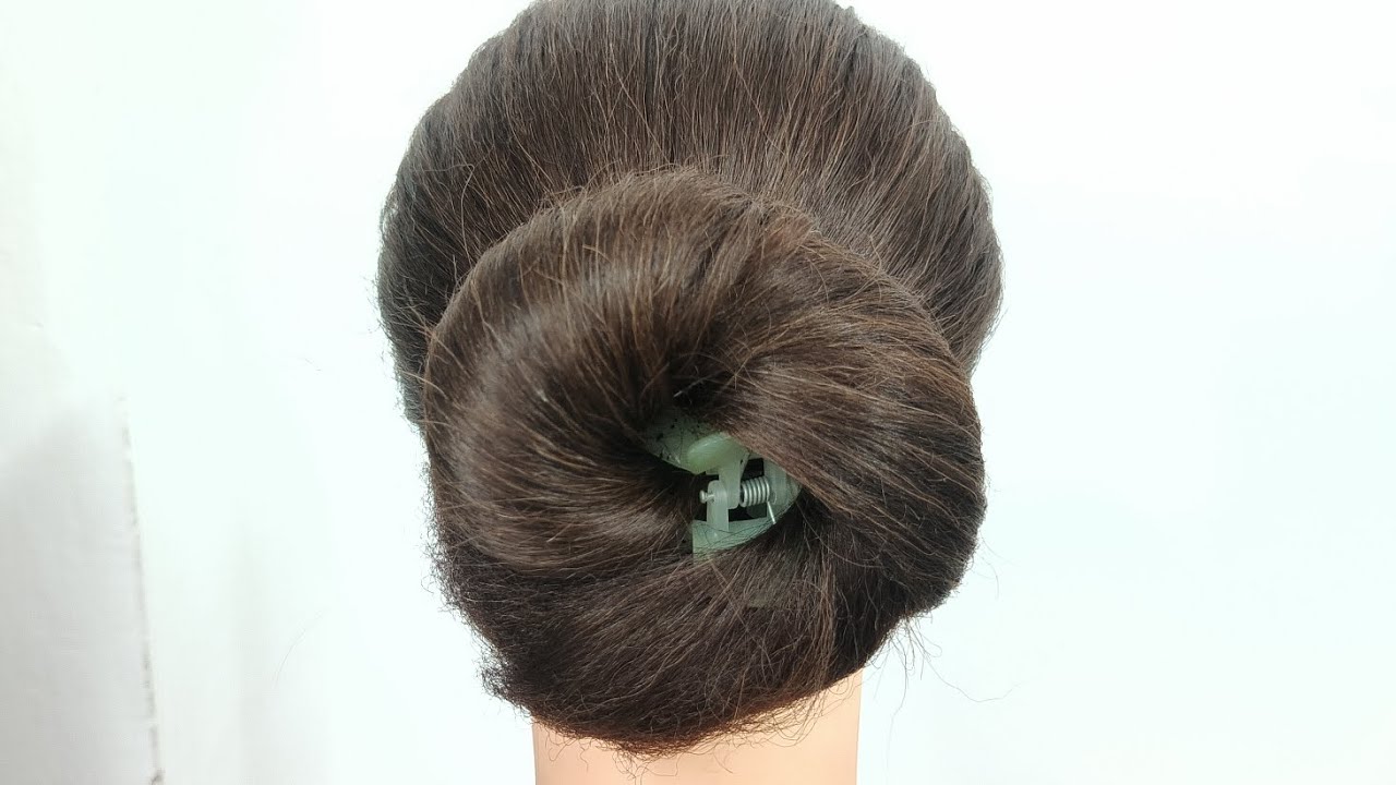 EASY CLUTCHER BUN HAIRSTYLE 💫 SIMPLE N BEAUTIFUL FOR DAILY USE JUDA✨✨