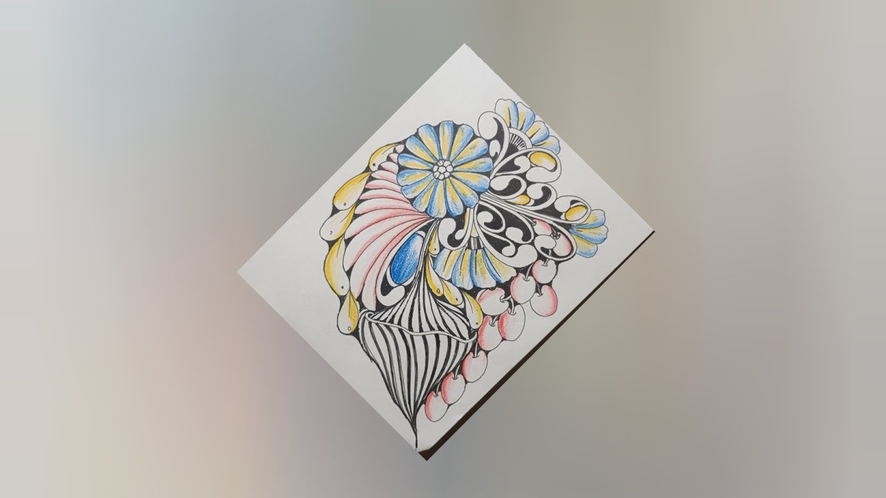 Zentangle patterm step by step || zentangle idea ##zentangle #ideas 