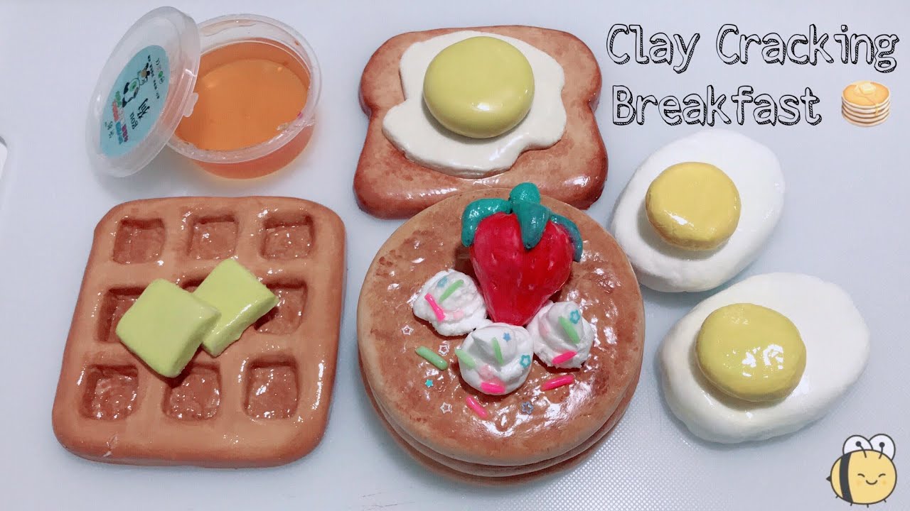 Yummy Breakfast Clay Cracking ASMR 🥞 | Satisfying and Relaxing (LOUD CRACKS!)