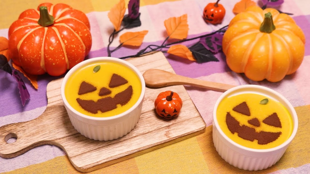 【ハロウィン】混ぜて冷やすだけ！濃厚かぼちゃプリン | 作り方 | Rich  pumpkin pudding | Vlog 36
