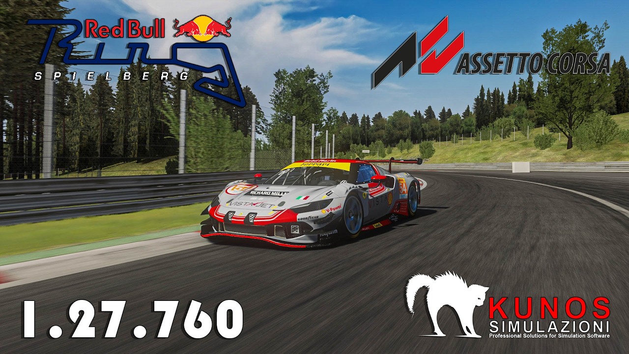 Assetto Corsa | ACF Ferrari 296 GT3 | Red Bull Ring | 1.27.760  (Hotlap + FREE Setup)