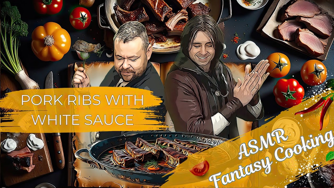 ASMR Fantasy Cooking 🍖 Pork Ribs with White Sauce