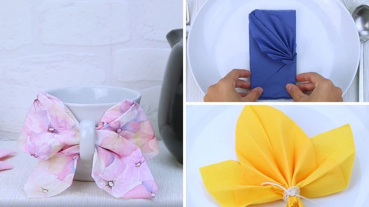 5 modi creativi per piegare i tovaglioli di carta