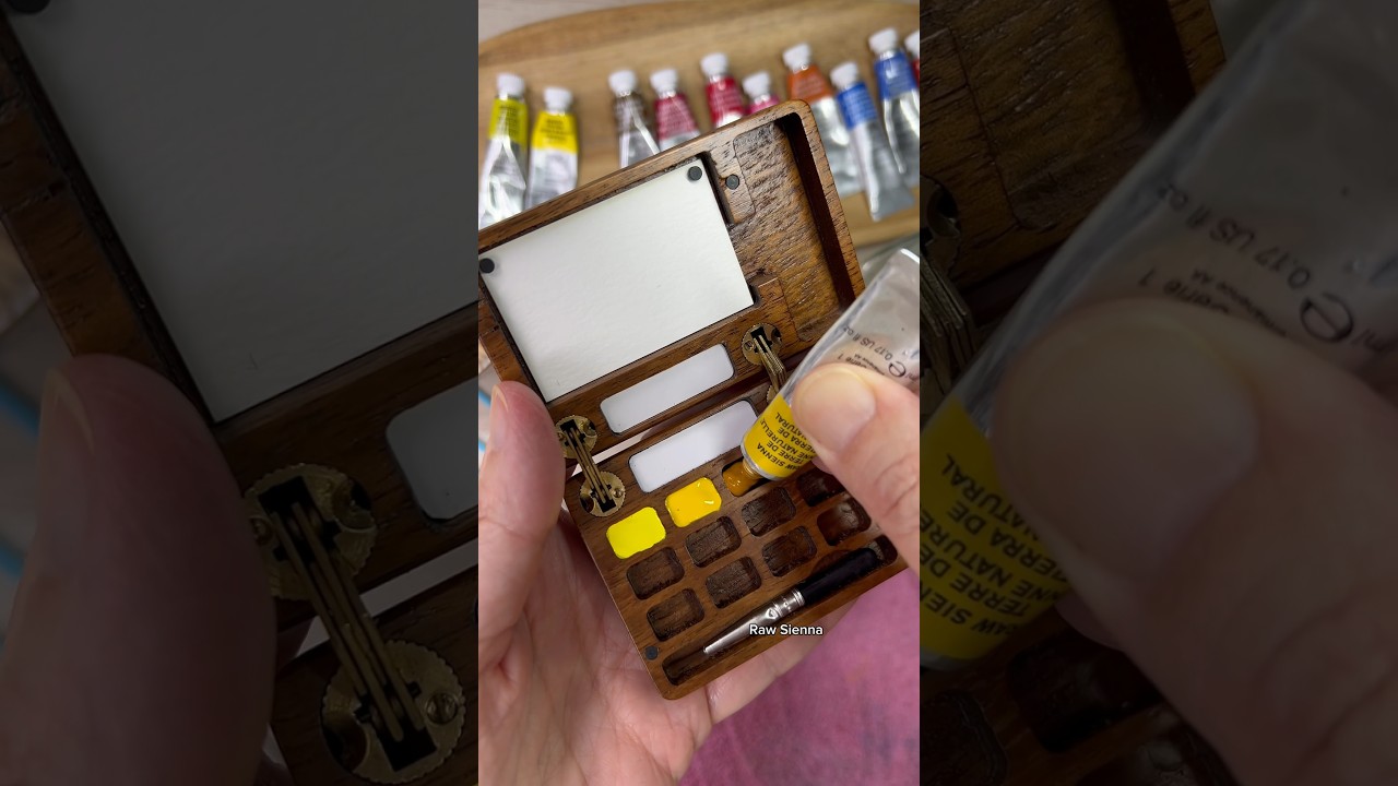 It&rsquo;s so TINY and PERFECT #watercolor #palette