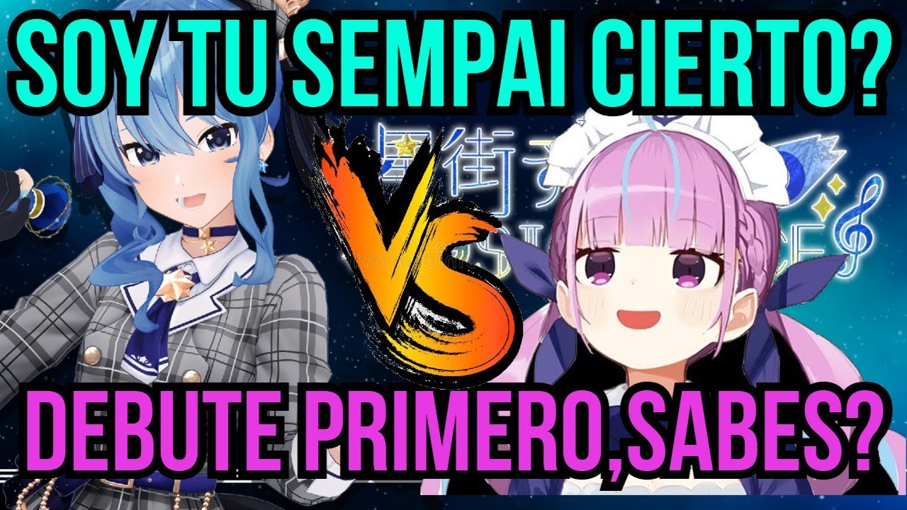 Minato Aqua y Hoshimachi Suisei debaten para saber quien es sempai de quien【Hololive sup español】