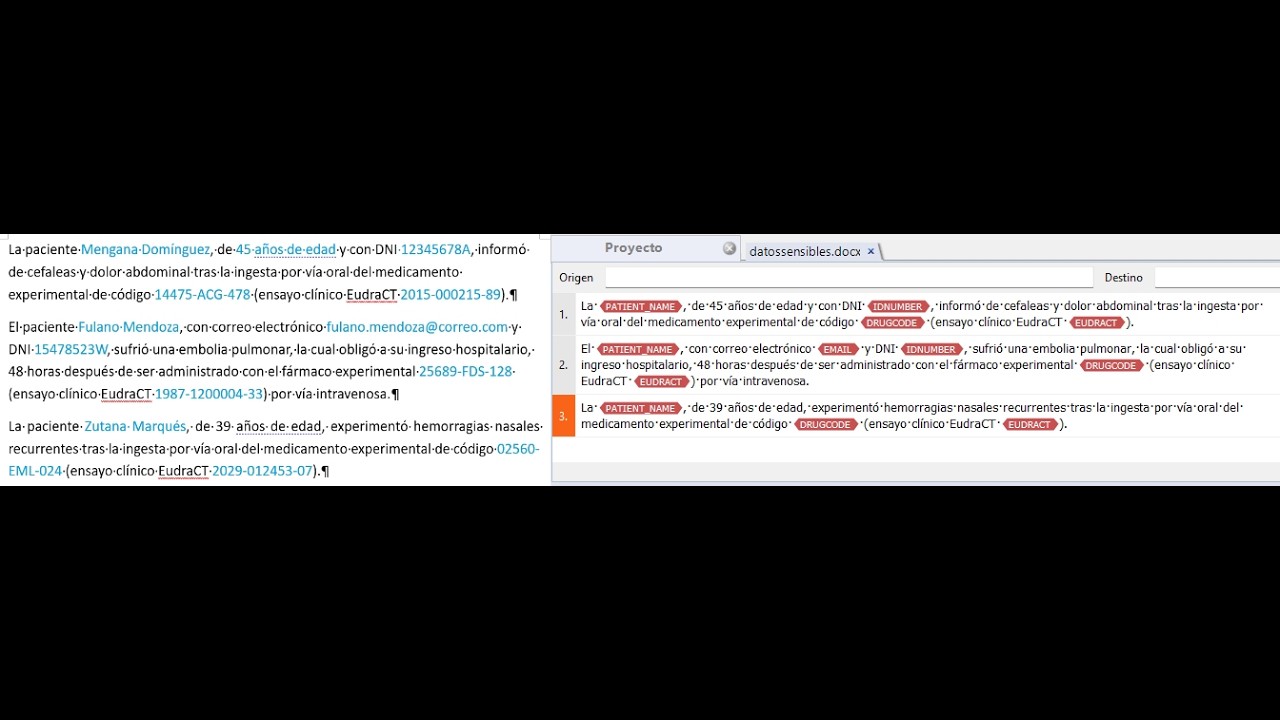 Cómo ocultar datos sensibles de archivos DOCX en memoQ