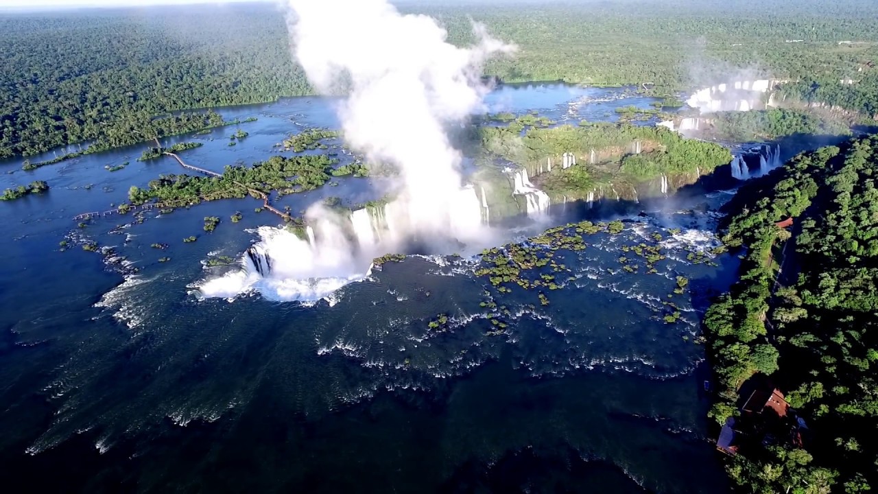 Iguazu Falls (Waterfalls) Rarely and amazing drone video (7:00am in the morning) iguacu