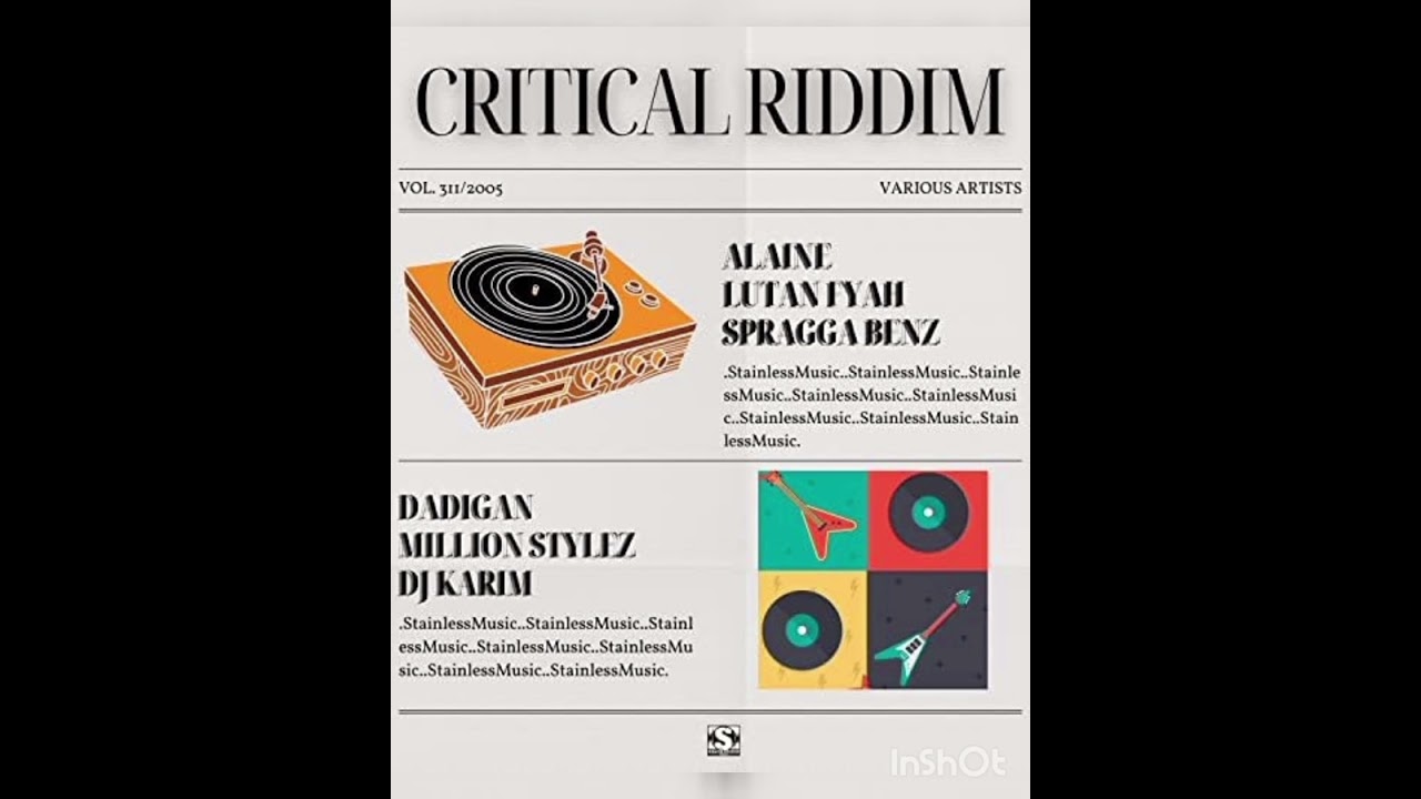 Critical Riddim Mix.Lutan Fyah,Spragga Benz Alaine , DadiGan, Million Stylez.