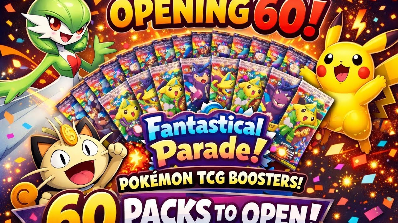 OPENING 60 FANTASTICAL PARADE BOOSTER PACKS POKEMON TCG POCKET 