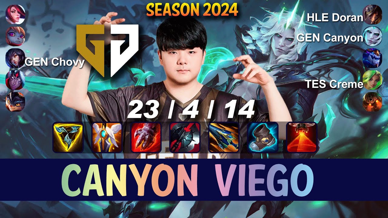 GEN Canyon VIEGO vs POPPY Jungle - Patch 14.7 KR Ranked CHALLENGER | lolrec