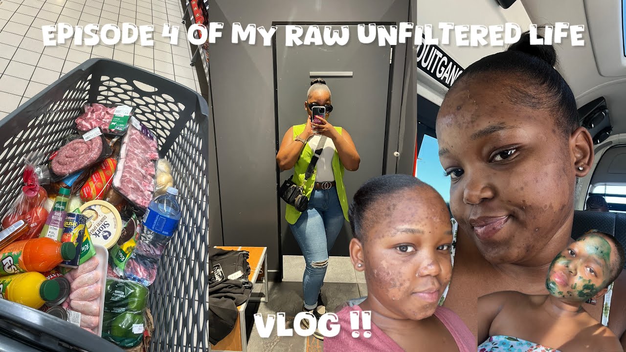 Vlog : Algae peel , Grocery Run, Outfit Shopping & Cooking 🤍#southafricanyoutuber #skincareroutine 