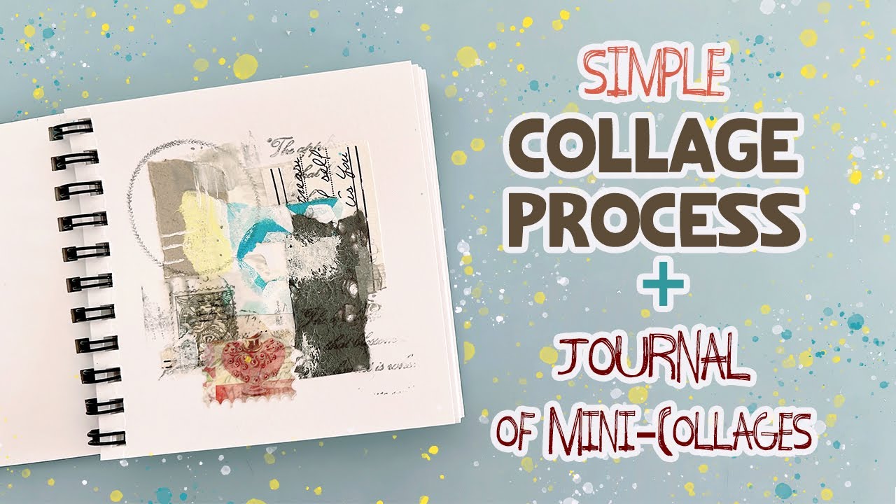 Mini collage art journal Process | Simple Collage Process & Mini-Journal of Collages #collagejournal