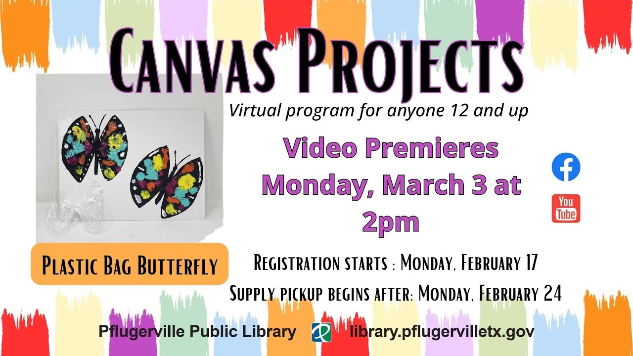Canvas Projects - Plastic Bag Butterfly Canvas