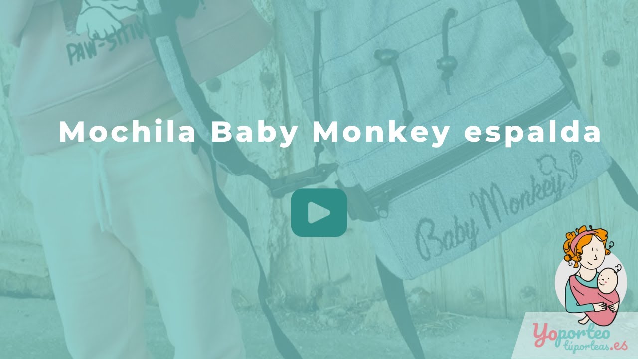 Mochila de porteo Babymonkey a la espalda