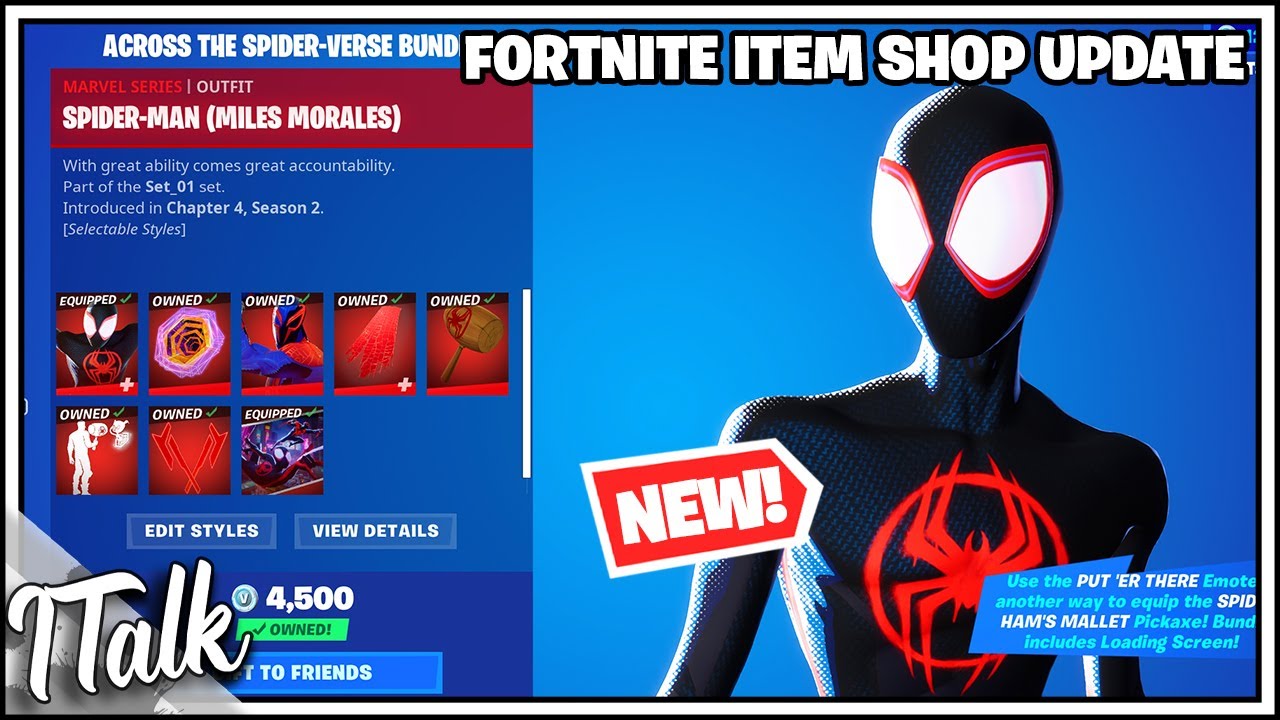 Fortnite Item Shop *NEW* MILES MORALES BUNDLE! [May 1st, 2023] (Fortnite Battle Royale)