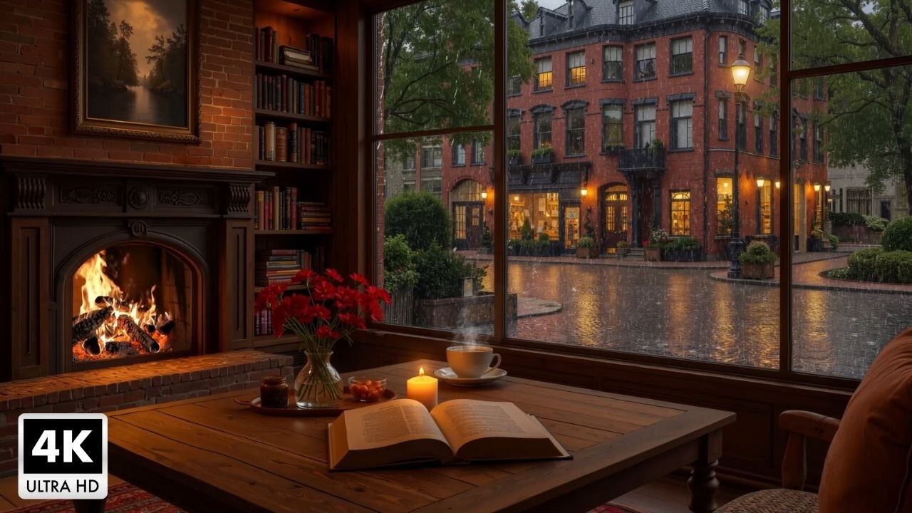 Beautiful Rainy March Day Inside a Café ~ Instrumental Jazz Piano for Relaxation & Stress Relief