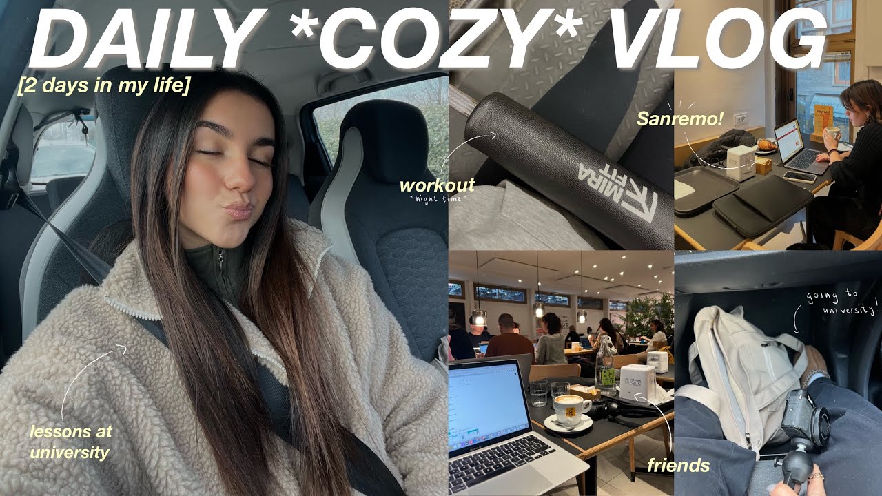 DAILY *COZY* VLOG ☕️ | Sanremo, università, sushi, study time, workout, organization & more!
