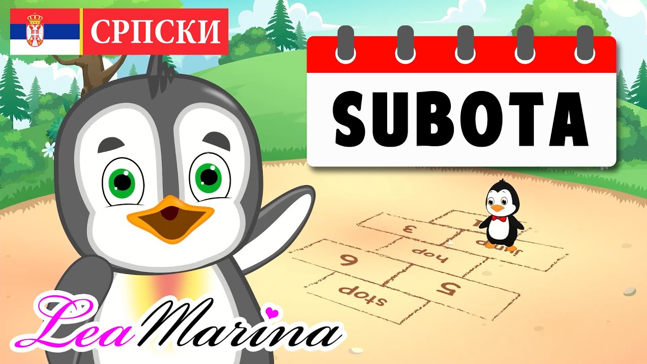 Učimo Dane u Nedelji - Dečija Pesma - Lea Marina na Srpskom