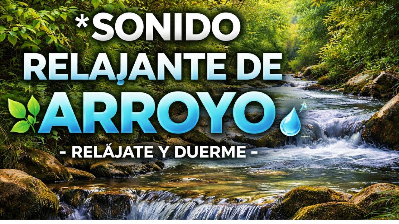 🌊 Sonido Relajante de Arroyo  ¡Relajate y Duerme Profundamente! 🍃
