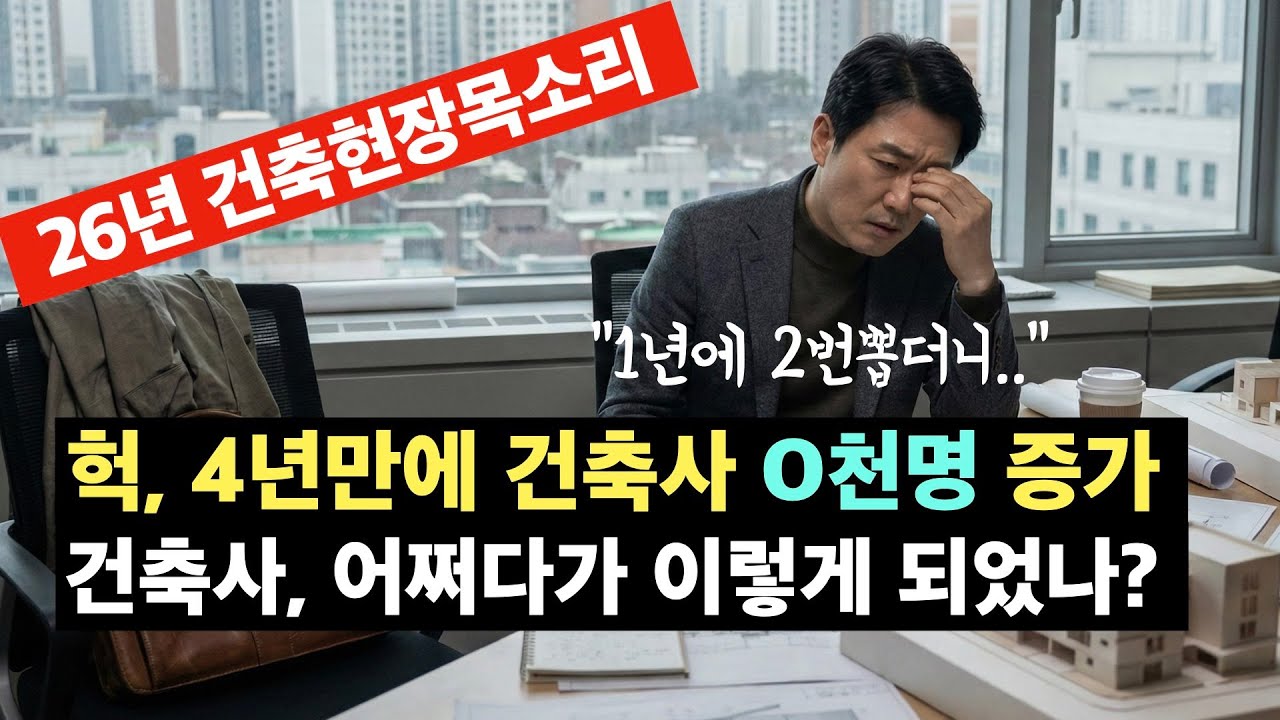 2026년 건축경기는 어렵고 건축사는 넘쳐나고 각자도생하세요. 건축사 이관용건축학교