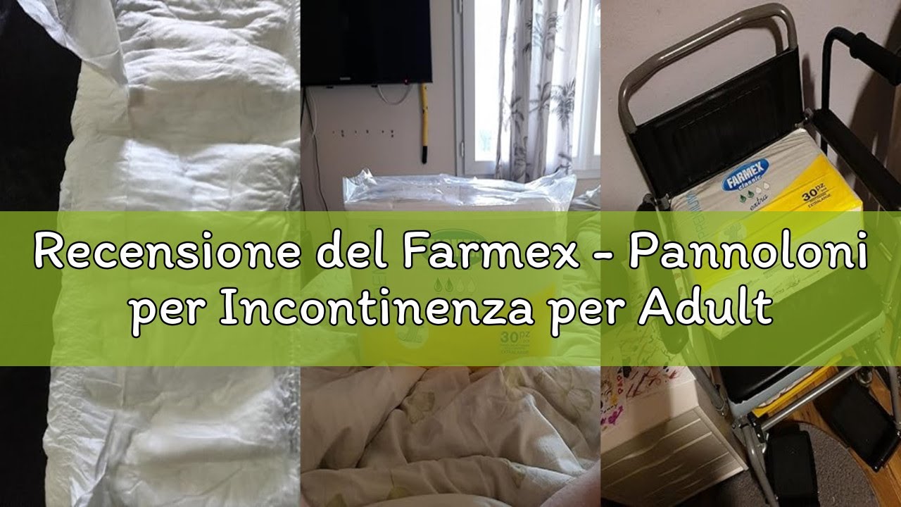 Recensione del Farmex - Pannoloni per Incontinenza per Adulti - Dermatologicamente Testato, Latex-Fr