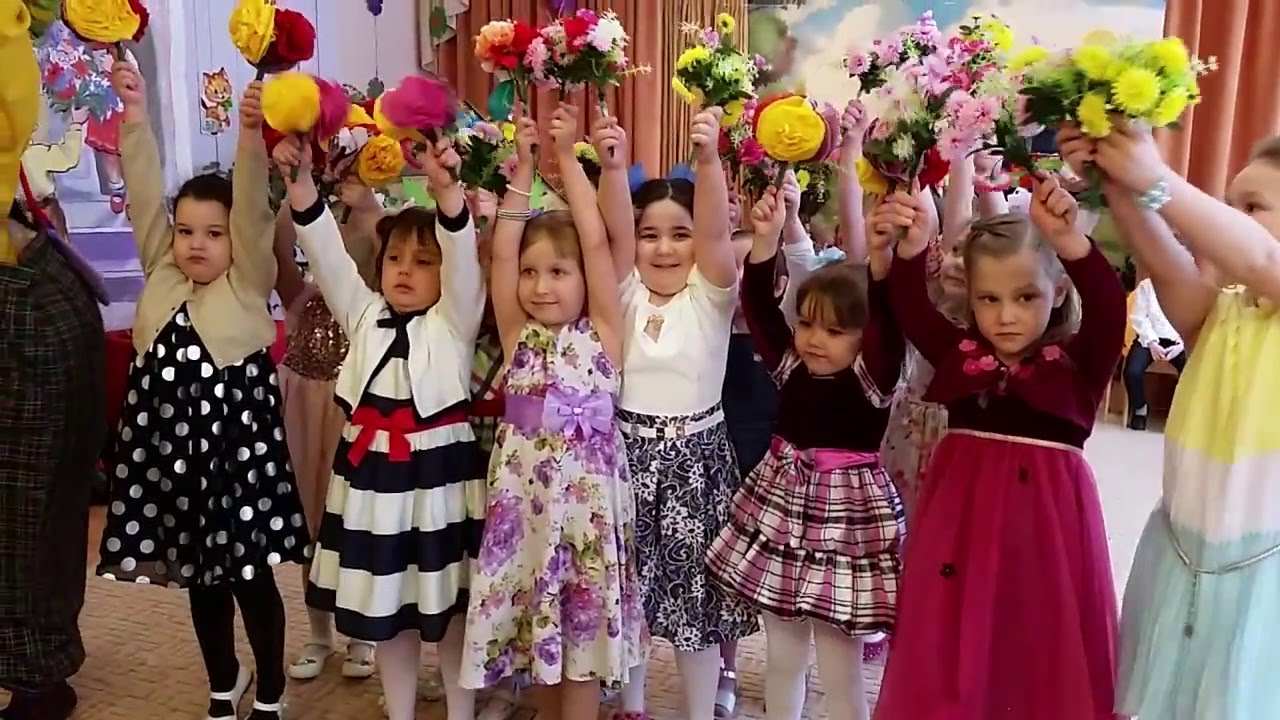 Танец цветов, танец с цветами, детский сад, Flowers dance