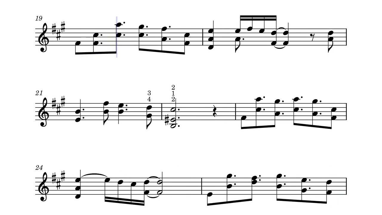 Gerudo valley - violin solo - sheet music