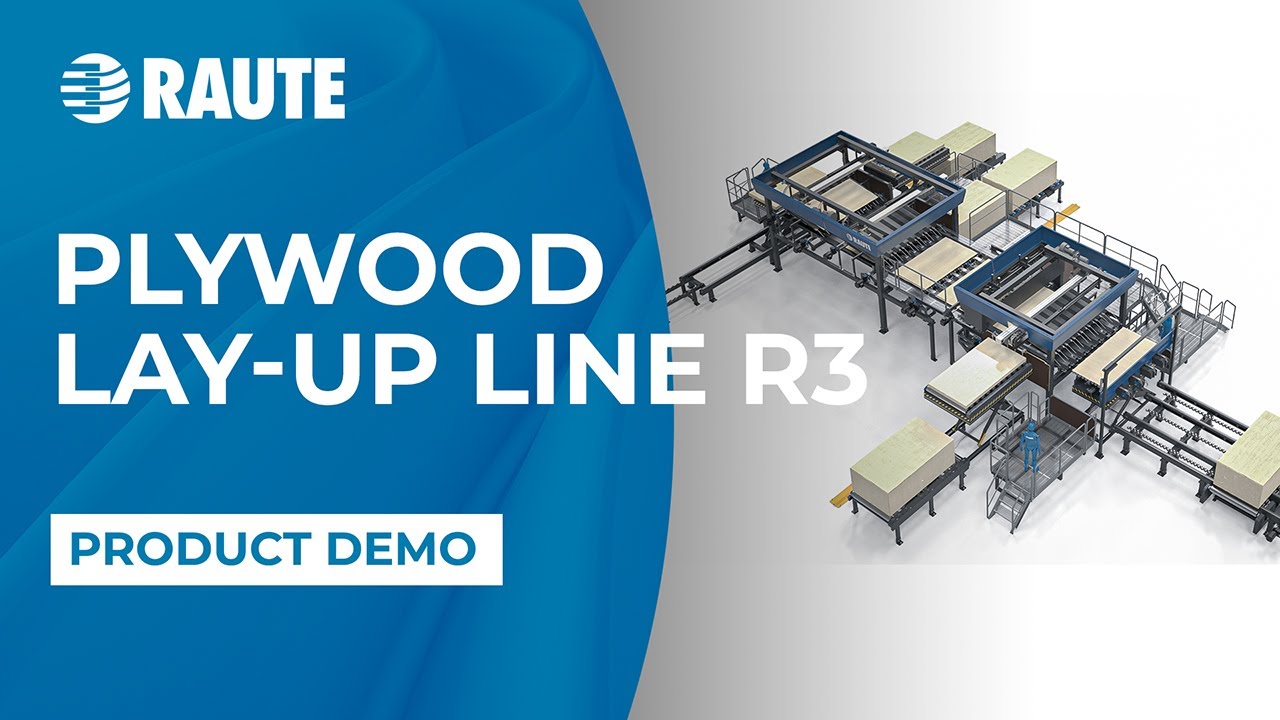 Raute Plywood Lay-up Line R3 - Cost-efficient for all your needs (English Subtitles)