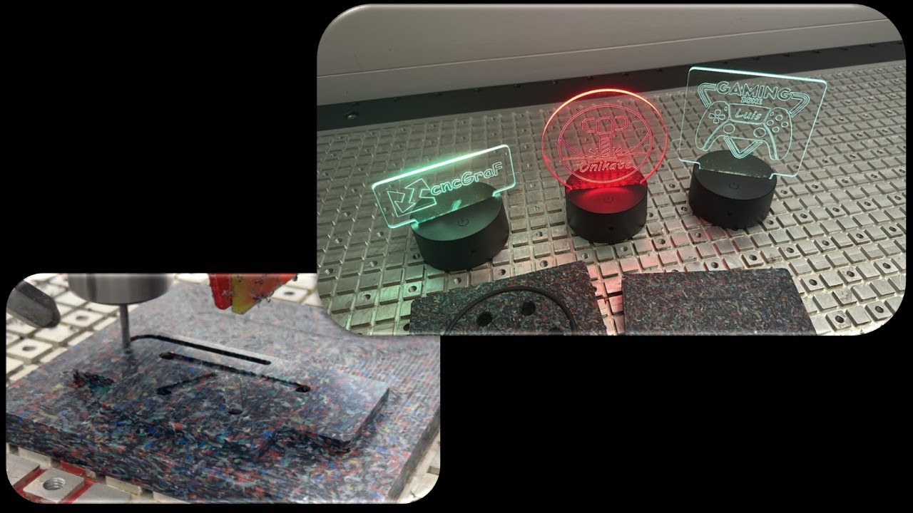 Led Plexiglas Schild Fräsvorlage/ Halter  #CNCUnikate #Fusion CNC Made