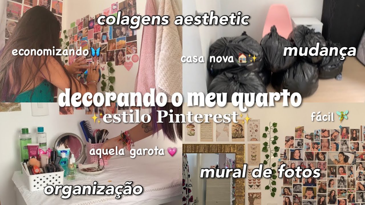 organizando e decorando meu quarto gastando pouco✨ decoração aesthetic 💗