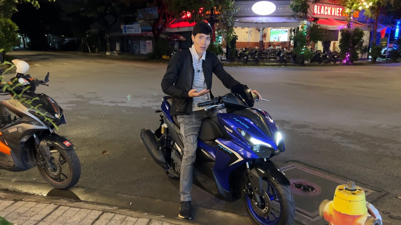 Lái thử nhanh Yamaha NVX V3 phiên bản cao cấp nhất, màu xanh GP