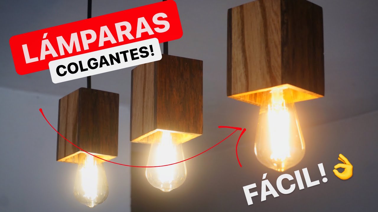 LÁMPARAS COLGANTES DE MADERA - PROYECTO MUEBLE.